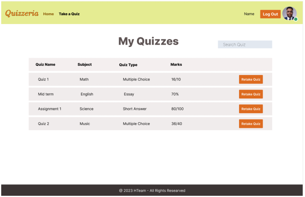 Quiz App (Course Project)